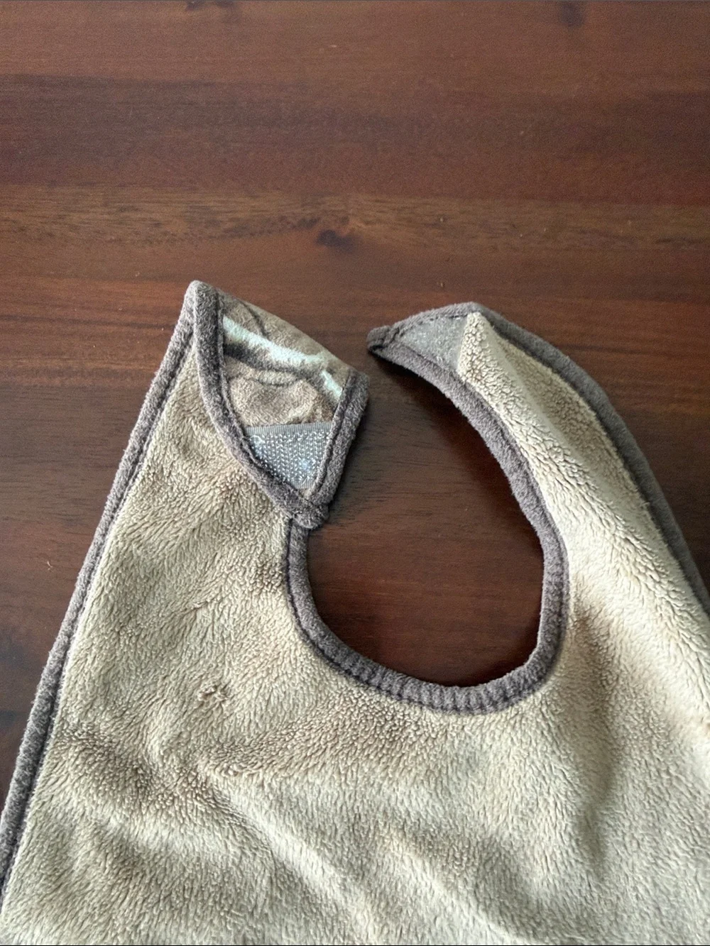 Camouflage Baby Bib in Brown & Green - Soft Feeding Bib